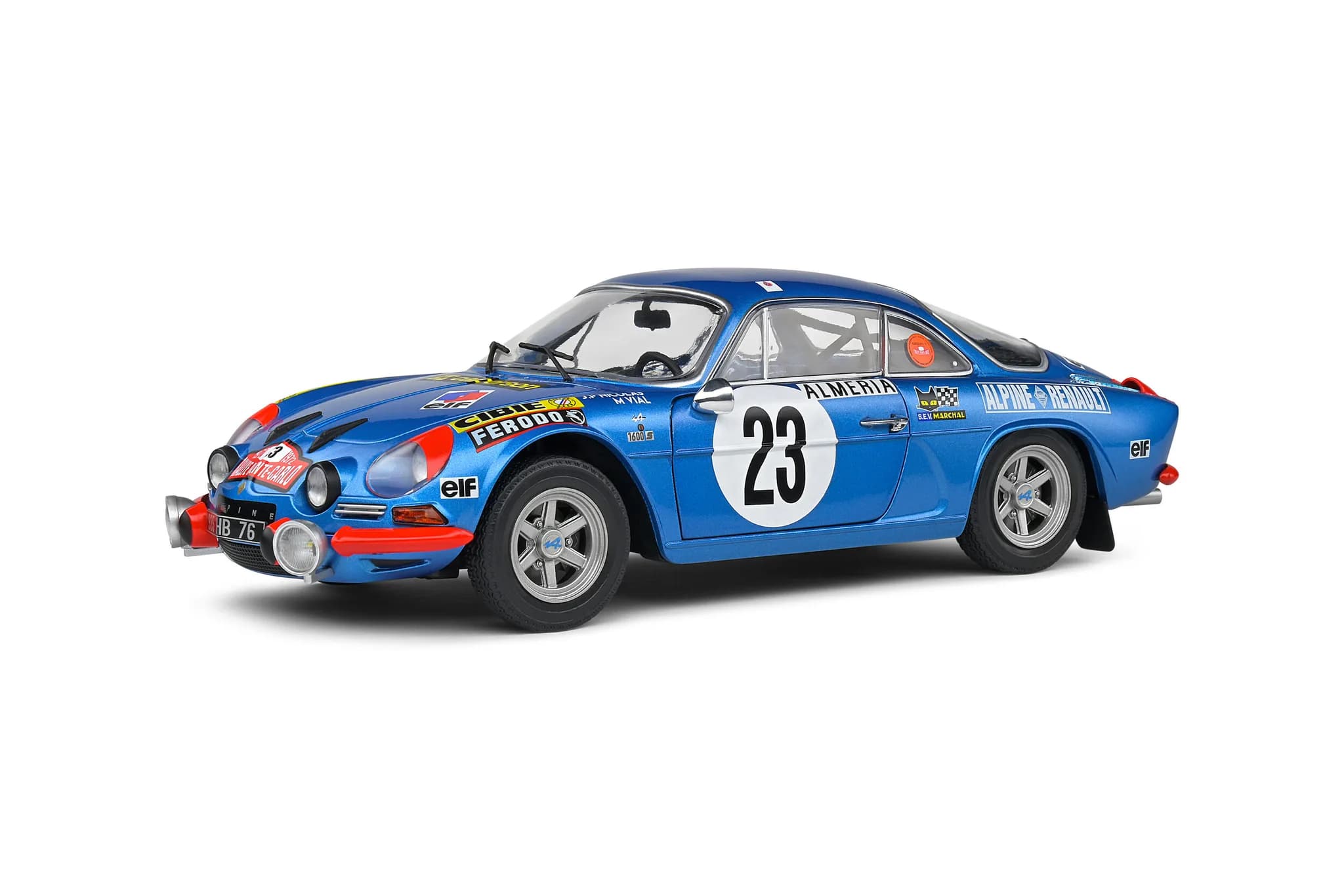 1/18 (Solido) ALPİNE A110 1600S – RALLYE MONTE CARLO – 1972 – #23 NİCOLAS/VİAL (Metalik Alpine Mavi)